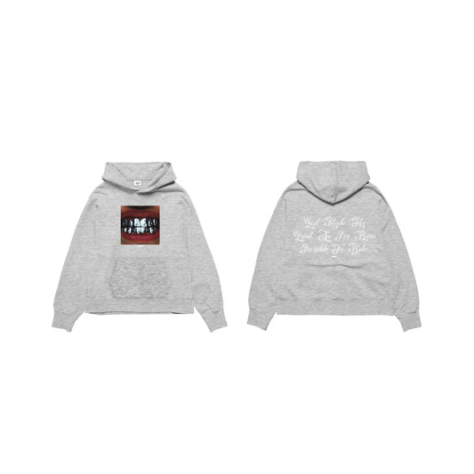 TRINITY GRILLZ HOODIE - GRAY - OVERSIZED